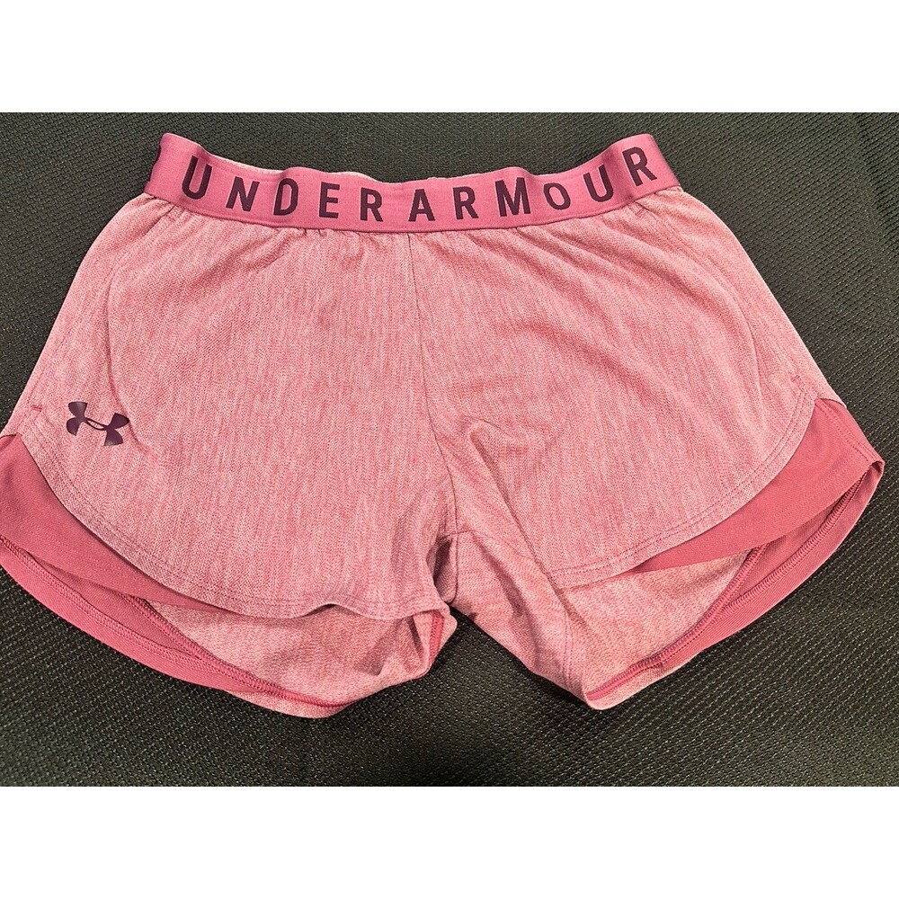 Under Armour Women’s Pink Running Shorts XS 3” Inseam Gym Workout Athletic